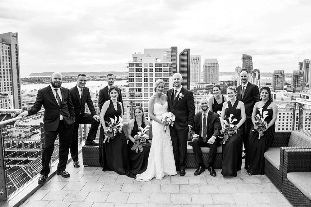 rooftop wedding picture